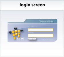 Login screen